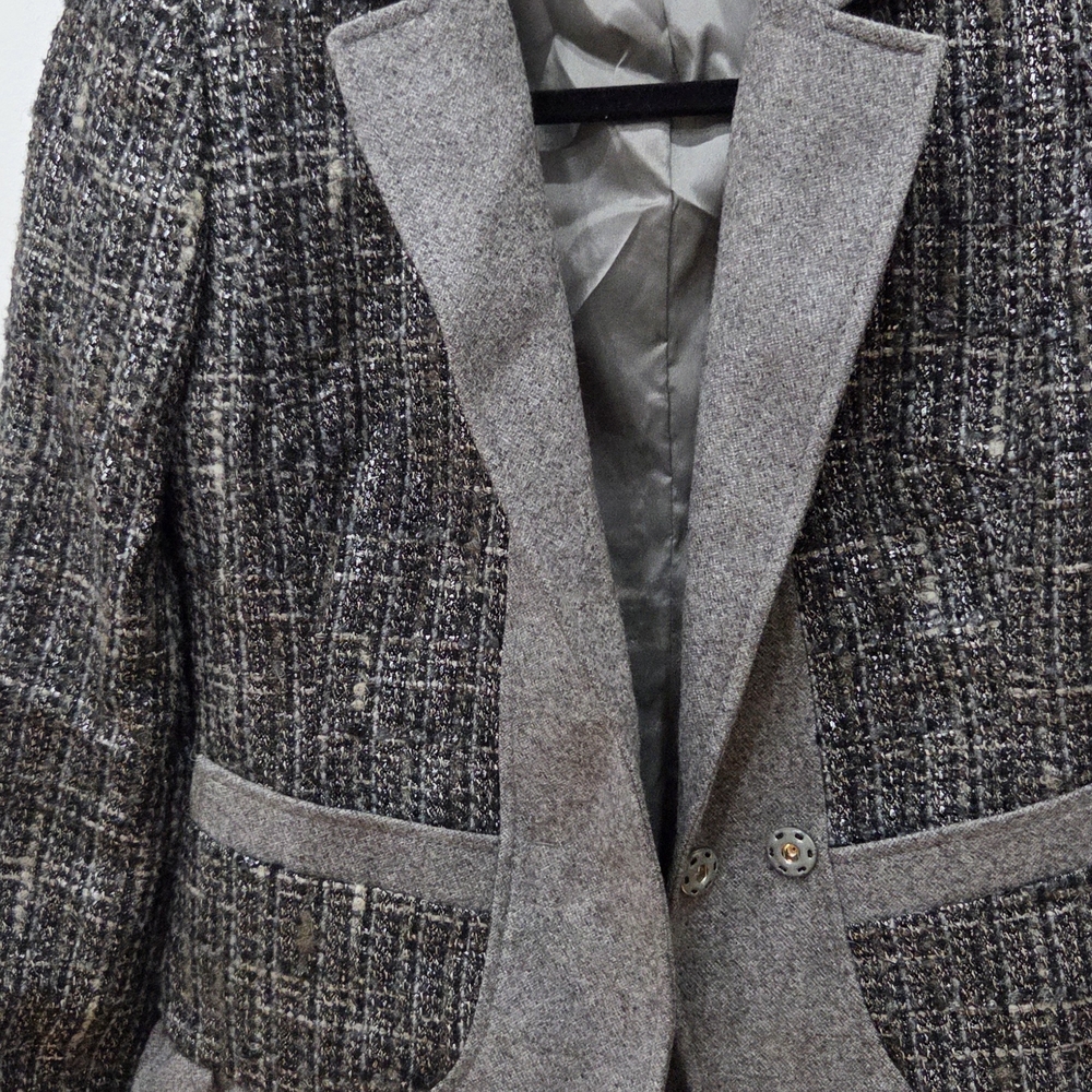 RED Valentino Charcoal Tweed Blazer